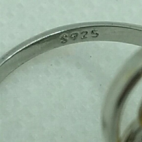 Sterling silver topaz antique style ring - Picture 5 of 5